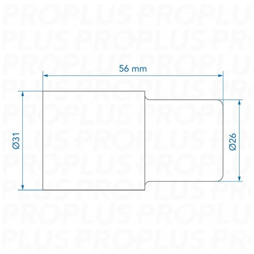 Reductie de la Ø28 mm la Ø26 mm pentru tevile de scurgere a apei uzate la rulote si autorulote