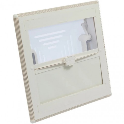 Trapa 40x40 MPK 46,  cu deschidere pe toate laturile, capac alb cu plasa de insecte si obturator