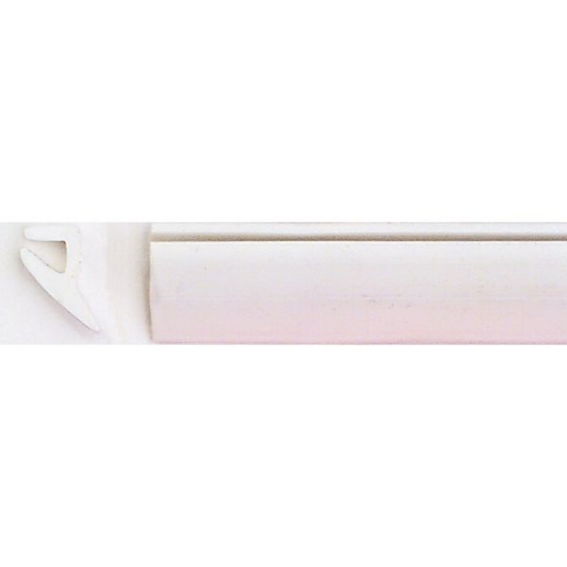 Profil alb 8mm de sustinere a ornamentelor din aluminiu si plastic la rulote