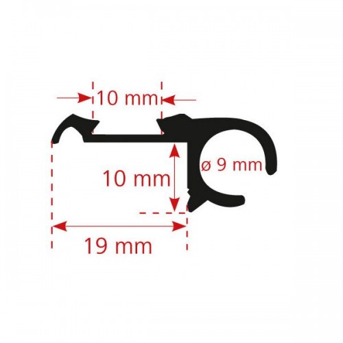 Șină din aluminiu pentru atasarea cortului la rulote