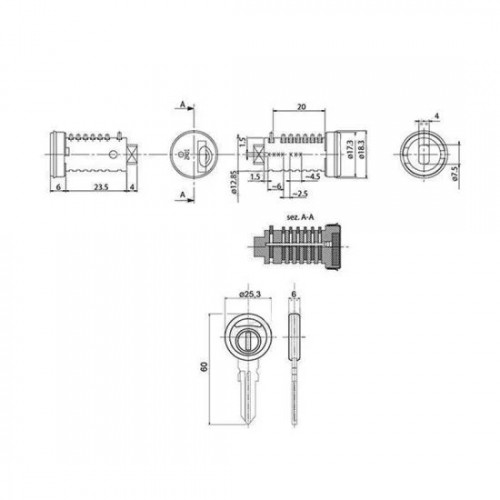 Cilindru ZADI cu doua chei