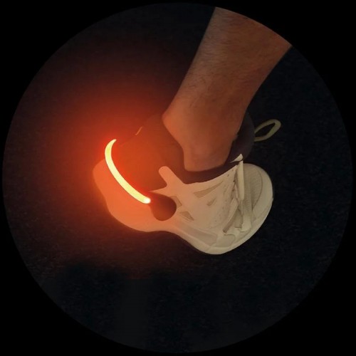 Lapa de avertizare pentru biciclisti cu fixare pe incaltaminte -set 2 bucati