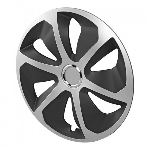 Set capace roți pentru autorulota  Roco argintiu-negru 16 inch 4 bucăți în cutie de prezentare
