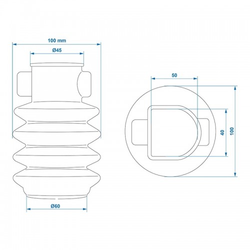 burduf pentru frâna 60x (50x40) L = 145 pentru ZAF