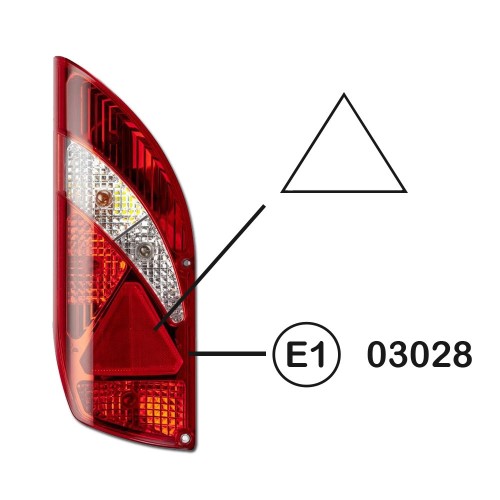 Lampă stinga spate cu funcții multiple. Potrivită pentru rulote HOBBY dar si alte marci.