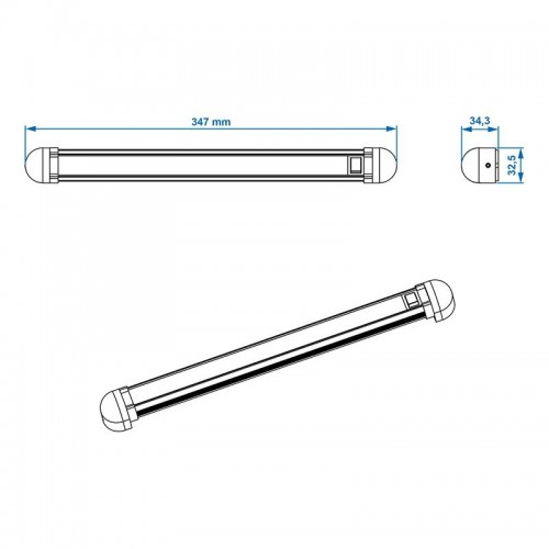 Lampa liniara cu 20 LED 12v pentru rulota