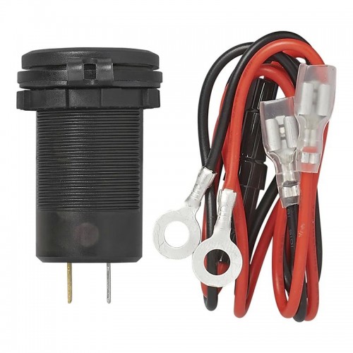 Priză USB triplă cu 2x tip A și 1x tip C + voltmetru cu capac de protectie