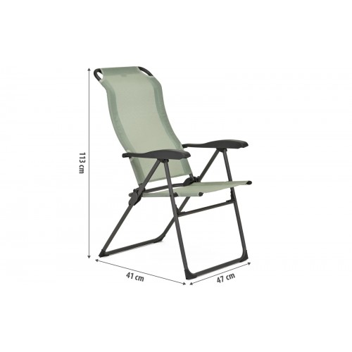 Scaun pliant de camping  Berger Iseo Comfort verde ultra rezistent