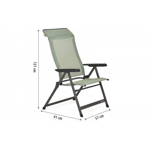 Scaun pliant Berger Iseo lux XL - 200 kg culoarea verde ,varianta extralat