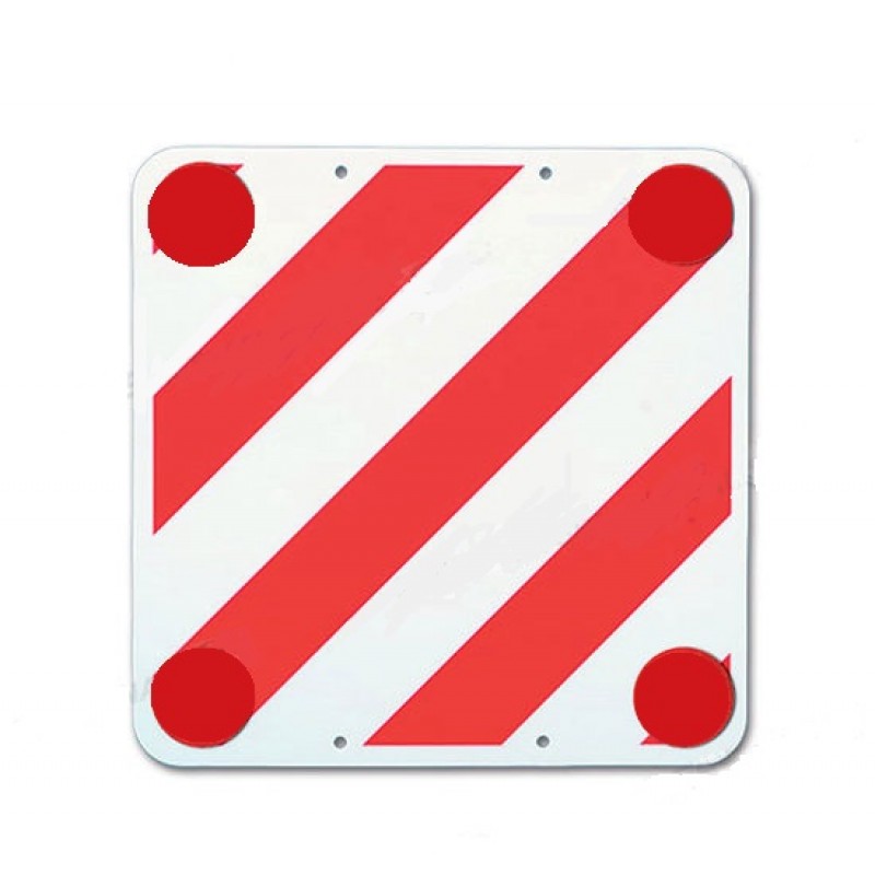 Placa atentionare gabarit cu 4 puncte reflectorizante