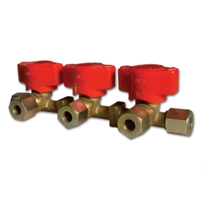 Robinet gaz cu 3 cai Ø 8mm