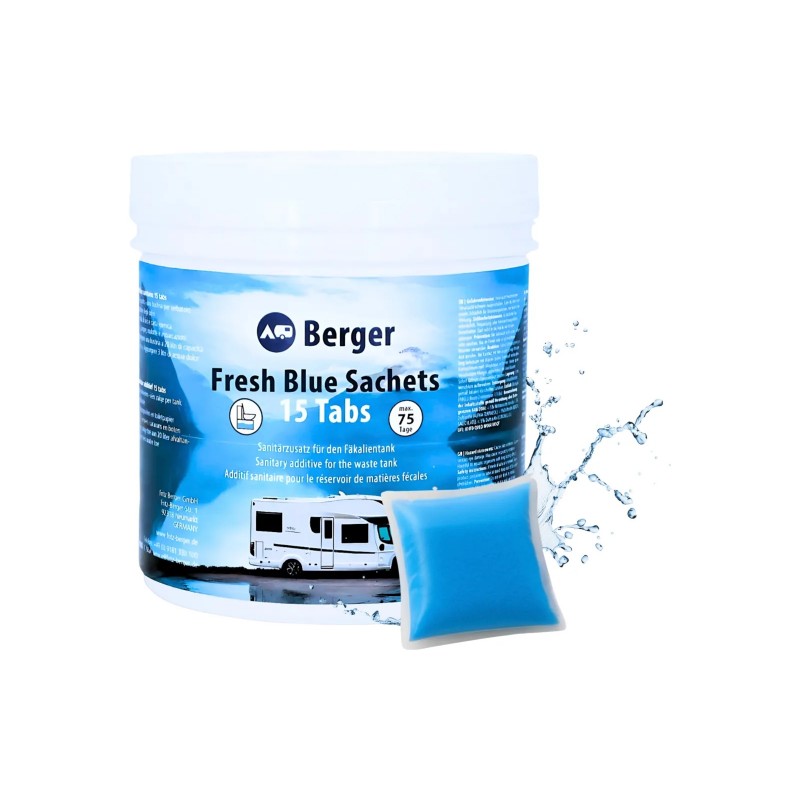 Saculeti sanitari BERGER pentru descompunere in toalete rulotelor cutie cu15 buc